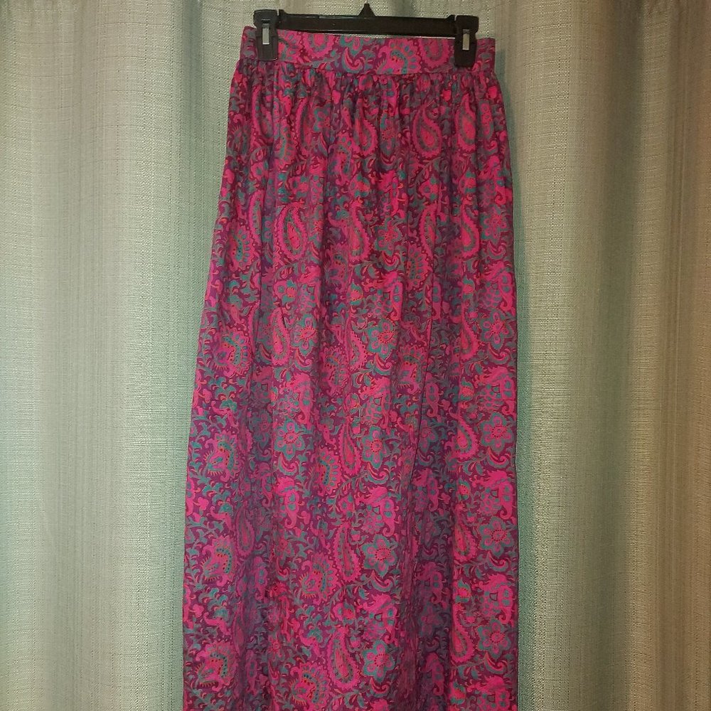 Vintage full-length 1970s Paisley Skirt